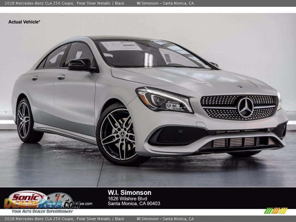 2018 Mercedes-Benz CLA 250 Coupe Polar Silver Metallic / Black Photo #1