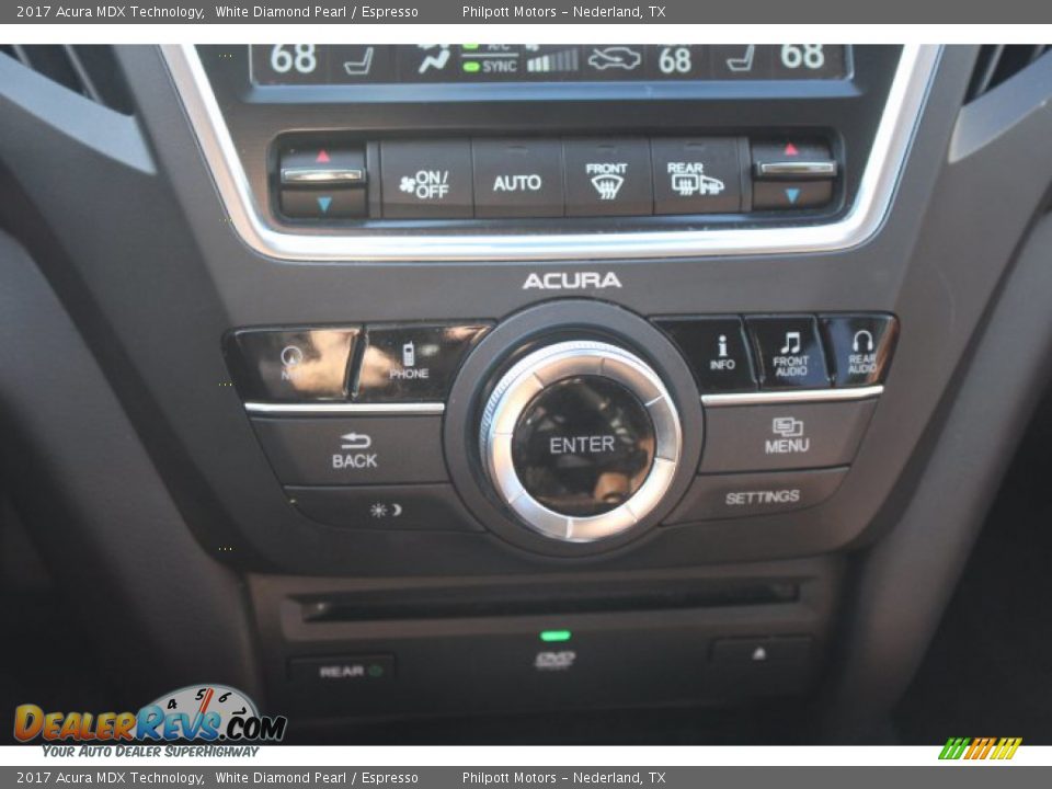 2017 Acura MDX Technology White Diamond Pearl / Espresso Photo #18