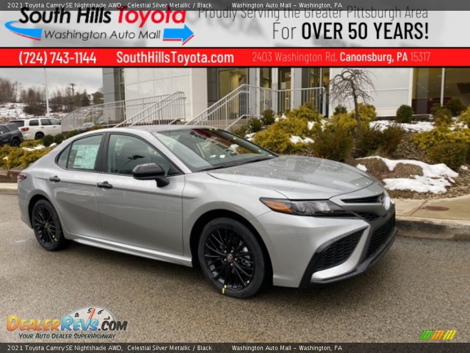 2021 Toyota Camry SE Nightshade AWD Celestial Silver Metallic / Black Photo #1