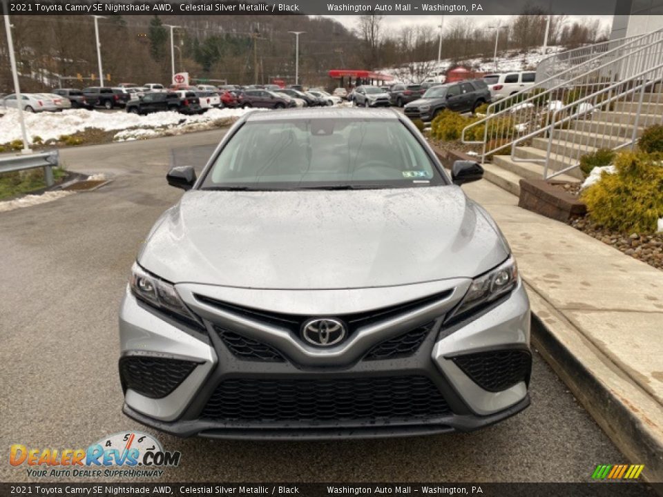 2021 Toyota Camry SE Nightshade AWD Celestial Silver Metallic / Black Photo #11