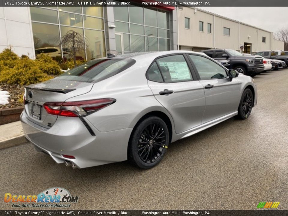 2021 Toyota Camry SE Nightshade AWD Celestial Silver Metallic / Black Photo #13