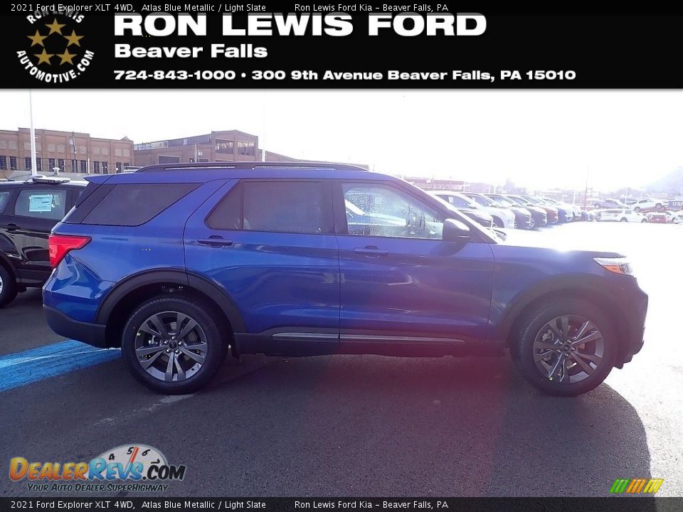 2021 Ford Explorer XLT 4WD Atlas Blue Metallic / Light Slate Photo #1
