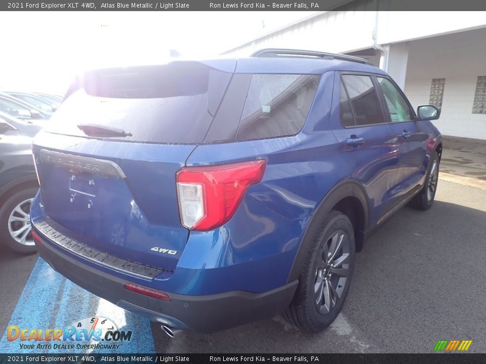 2021 Ford Explorer XLT 4WD Atlas Blue Metallic / Light Slate Photo #2