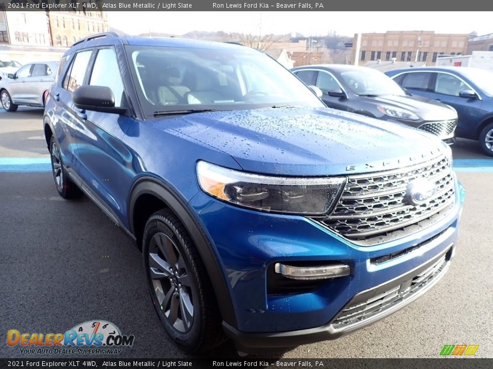 2021 Ford Explorer XLT 4WD Atlas Blue Metallic / Light Slate Photo #3