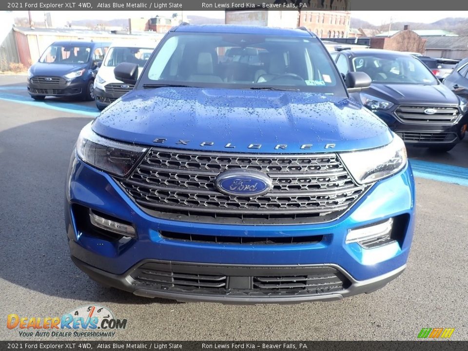 2021 Ford Explorer XLT 4WD Atlas Blue Metallic / Light Slate Photo #4