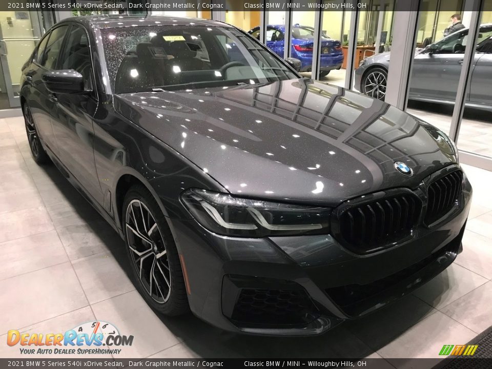 2021 BMW 5 Series 540i xDrive Sedan Dark Graphite Metallic / Cognac Photo #1