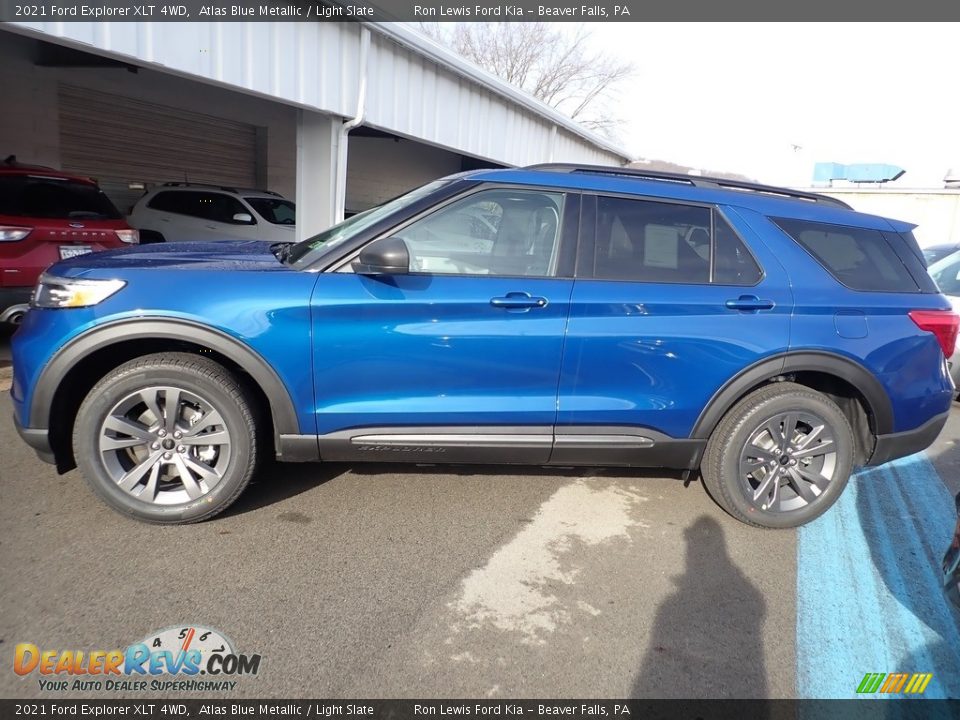 2021 Ford Explorer XLT 4WD Atlas Blue Metallic / Light Slate Photo #6