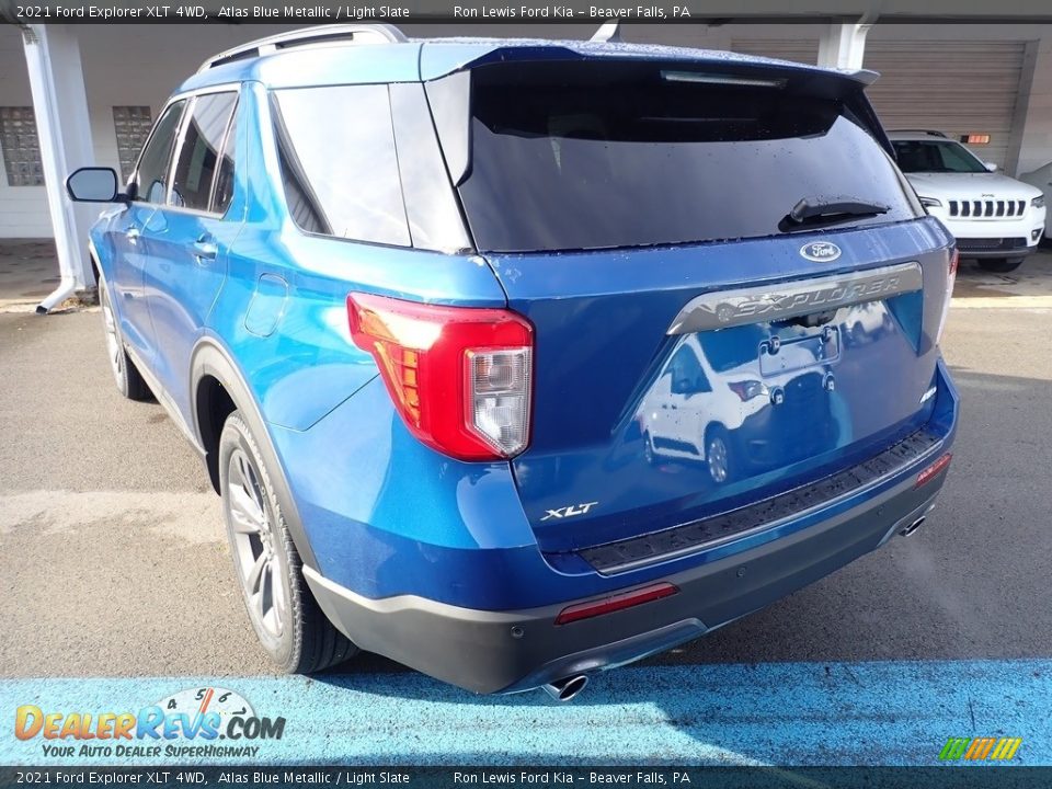 2021 Ford Explorer XLT 4WD Atlas Blue Metallic / Light Slate Photo #7