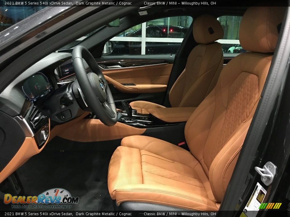2021 BMW 5 Series 540i xDrive Sedan Dark Graphite Metallic / Cognac Photo #3