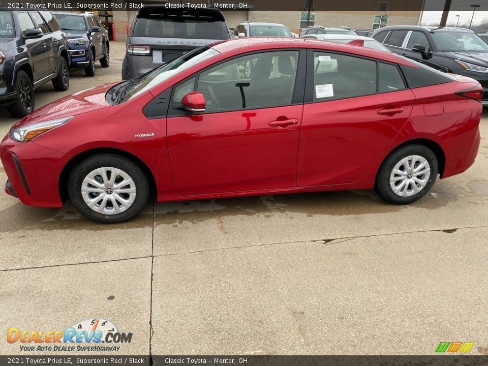 2021 Toyota Prius LE Supersonic Red / Black Photo #1