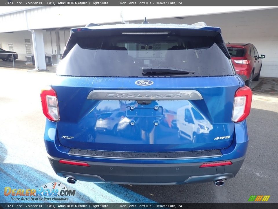 2021 Ford Explorer XLT 4WD Atlas Blue Metallic / Light Slate Photo #8