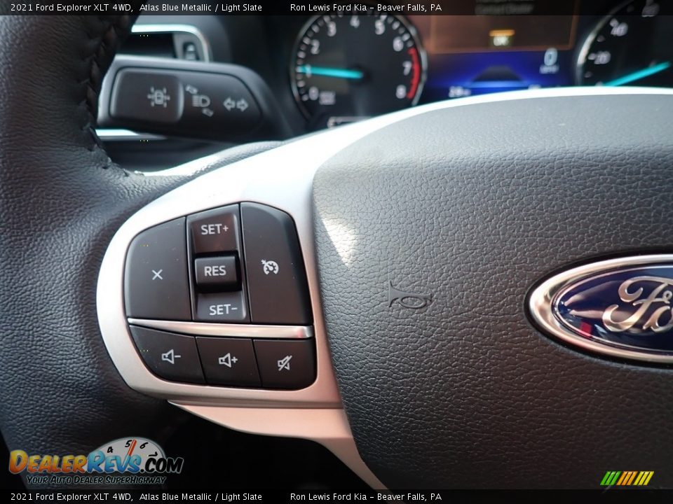 2021 Ford Explorer XLT 4WD Atlas Blue Metallic / Light Slate Photo #20
