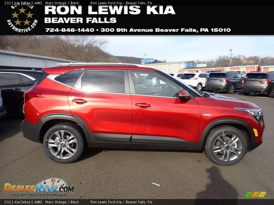 2021 Kia Seltos S AWD Mars Orange / Black Photo #1