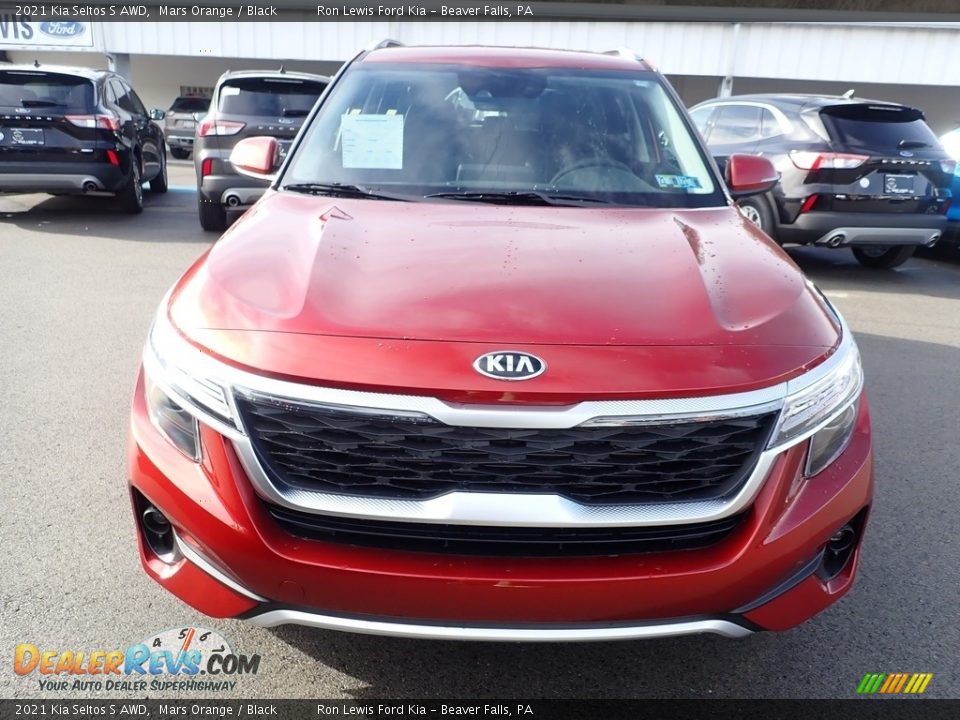 2021 Kia Seltos S AWD Mars Orange / Black Photo #4