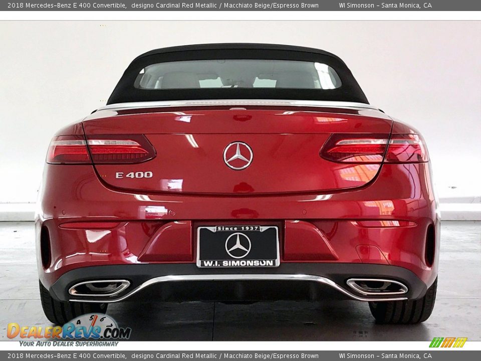 2018 Mercedes-Benz E 400 Convertible designo Cardinal Red Metallic / Macchiato Beige/Espresso Brown Photo #3