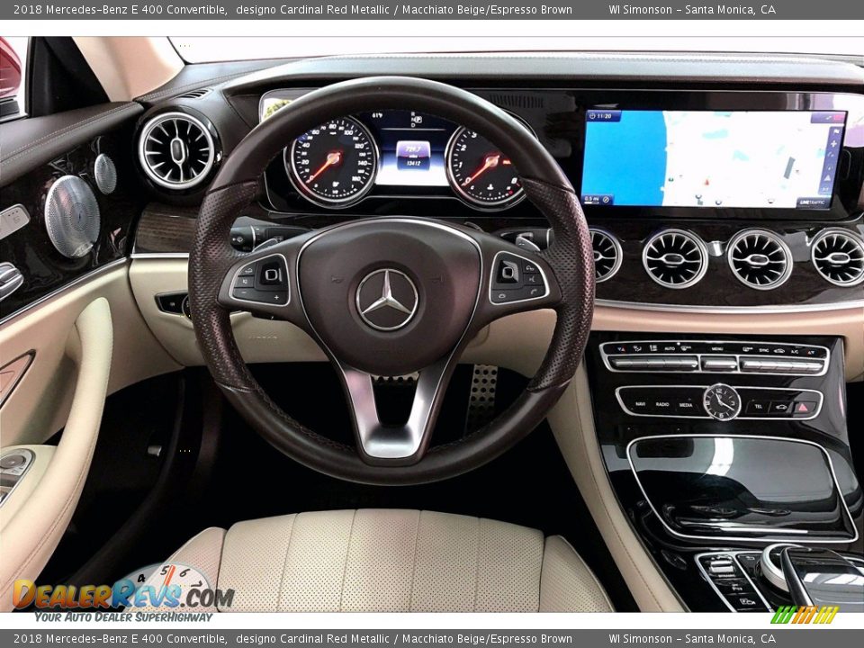 Dashboard of 2018 Mercedes-Benz E 400 Convertible Photo #4