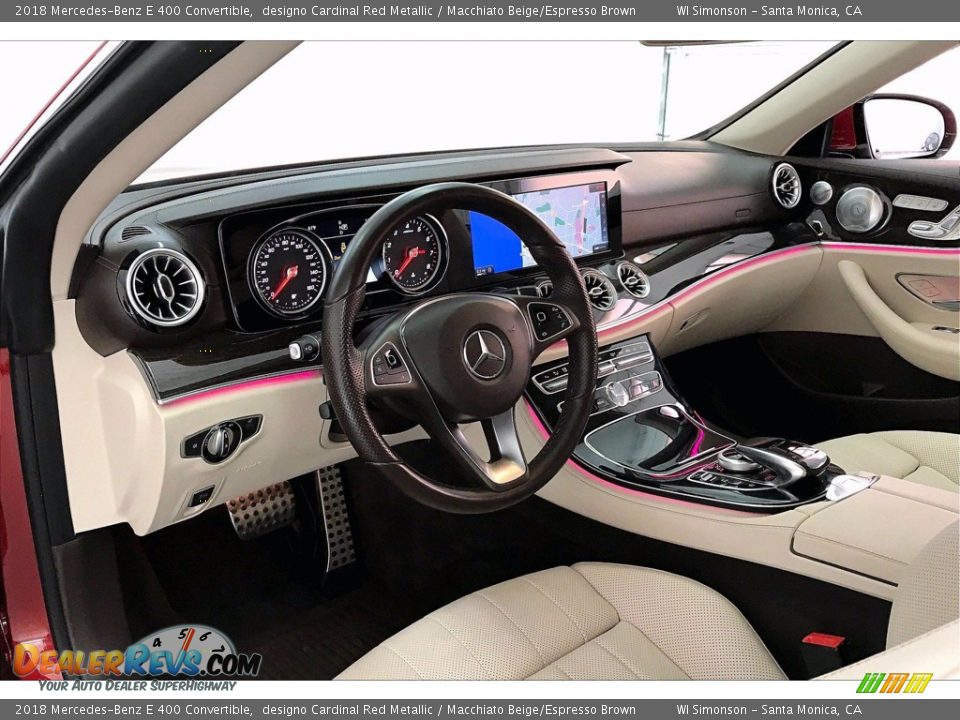 Macchiato Beige/Espresso Brown Interior - 2018 Mercedes-Benz E 400 Convertible Photo #14