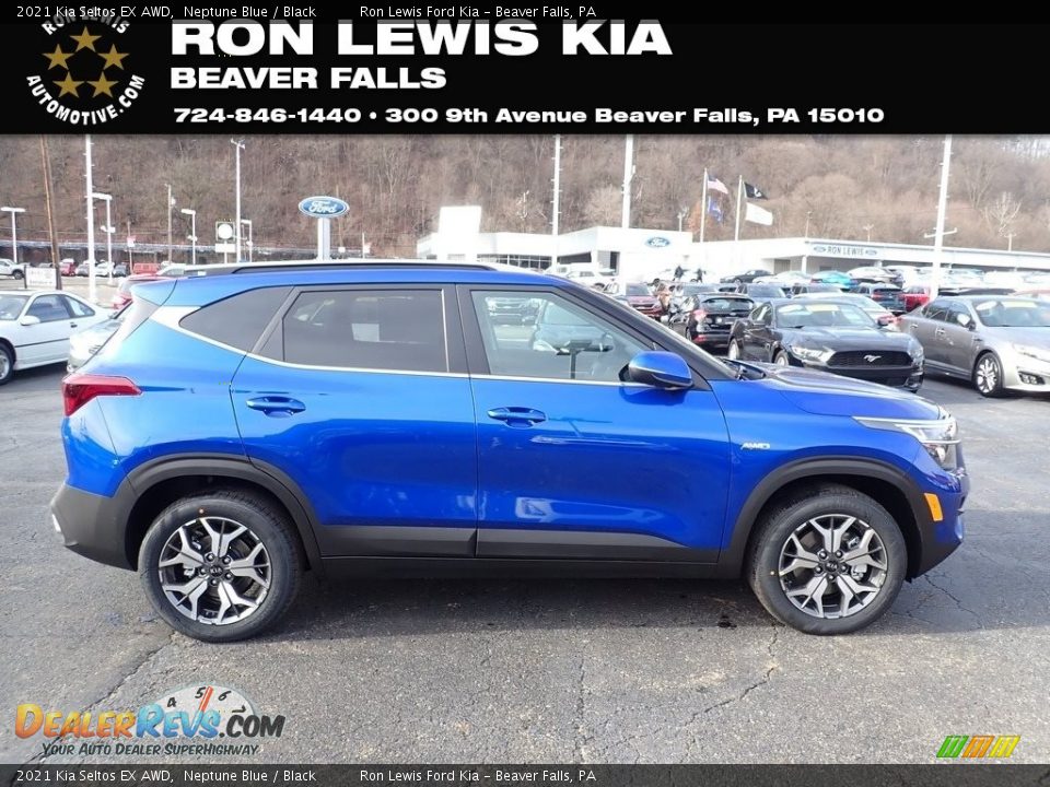 2021 Kia Seltos EX AWD Neptune Blue / Black Photo #1