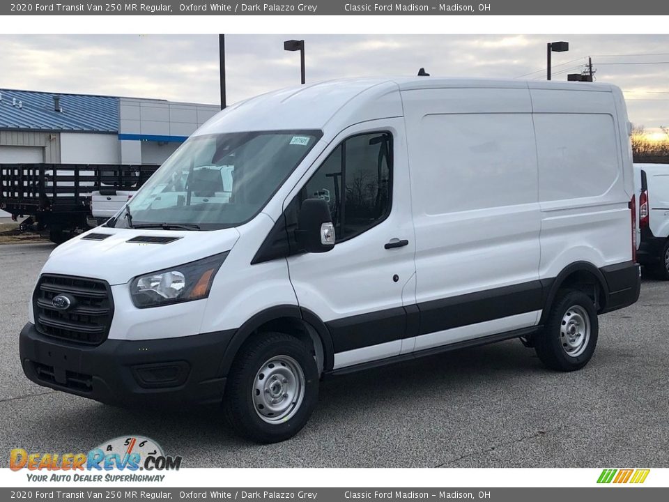 2020 Ford Transit Van 250 MR Regular Oxford White / Dark Palazzo Grey Photo #1