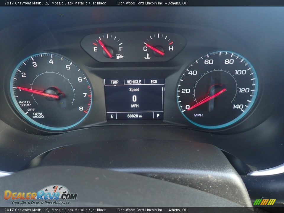 2017 Chevrolet Malibu LS Mosaic Black Metallic / Jet Black Photo #28