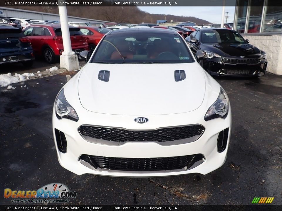 2021 Kia Stinger GT-Line AWD Snow White Pearl / Black Photo #4