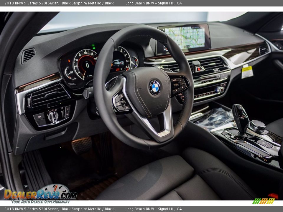 2018 BMW 5 Series 530i Sedan Black Sapphire Metallic / Black Photo #6