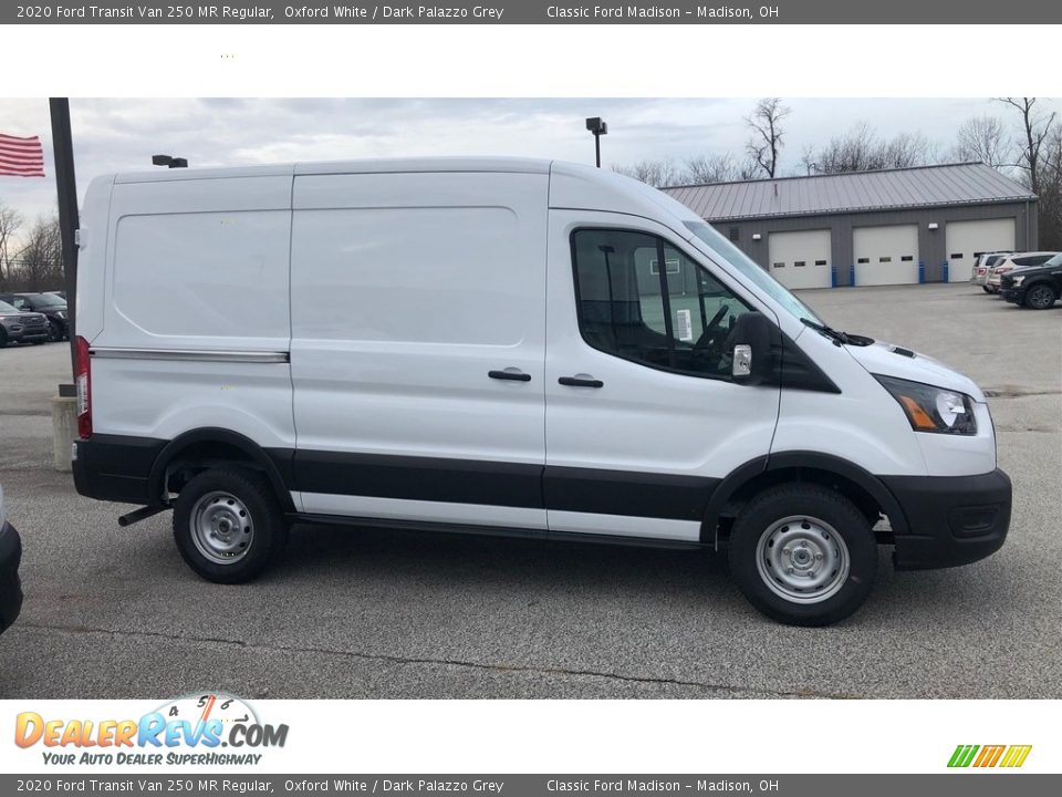 2020 Ford Transit Van 250 MR Regular Oxford White / Dark Palazzo Grey Photo #6