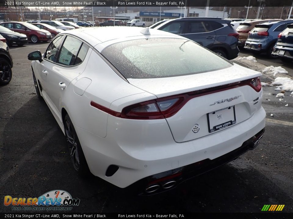 2021 Kia Stinger GT-Line AWD Snow White Pearl / Black Photo #6