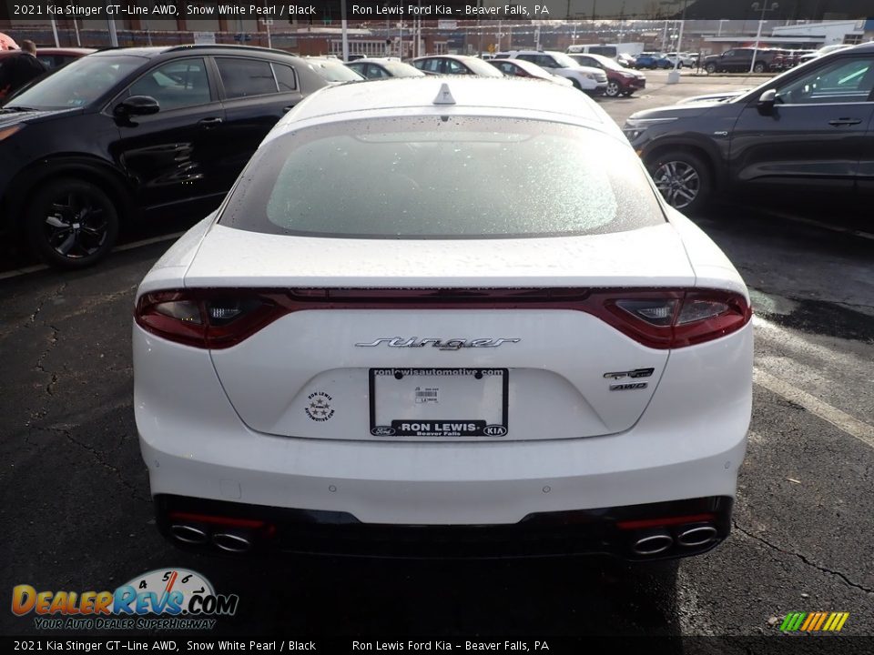 2021 Kia Stinger GT-Line AWD Snow White Pearl / Black Photo #7