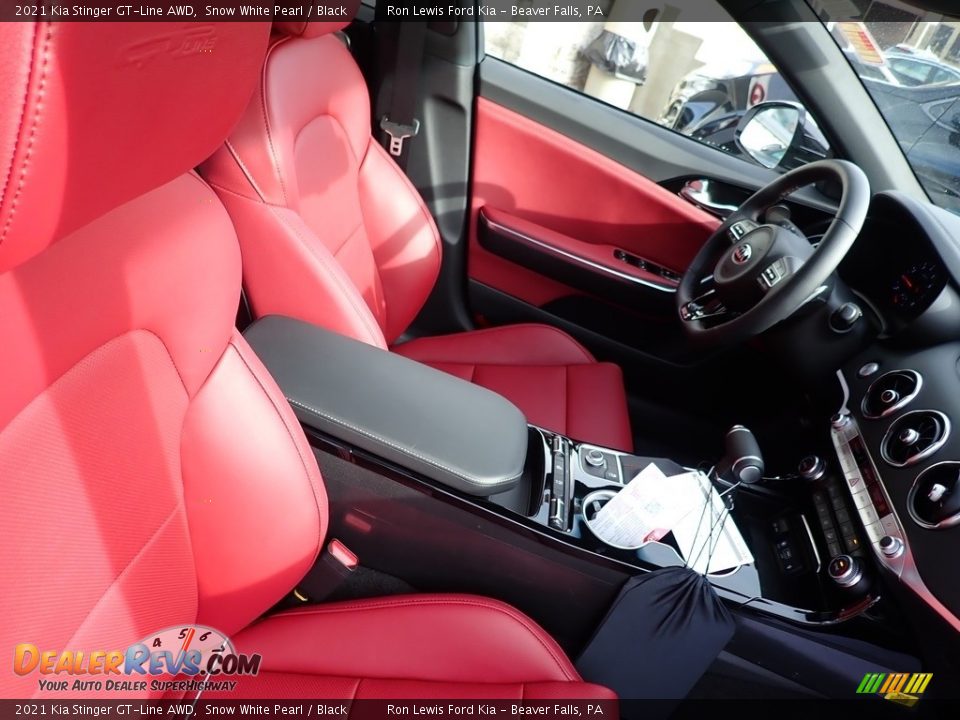 2021 Kia Stinger GT-Line AWD Snow White Pearl / Black Photo #8