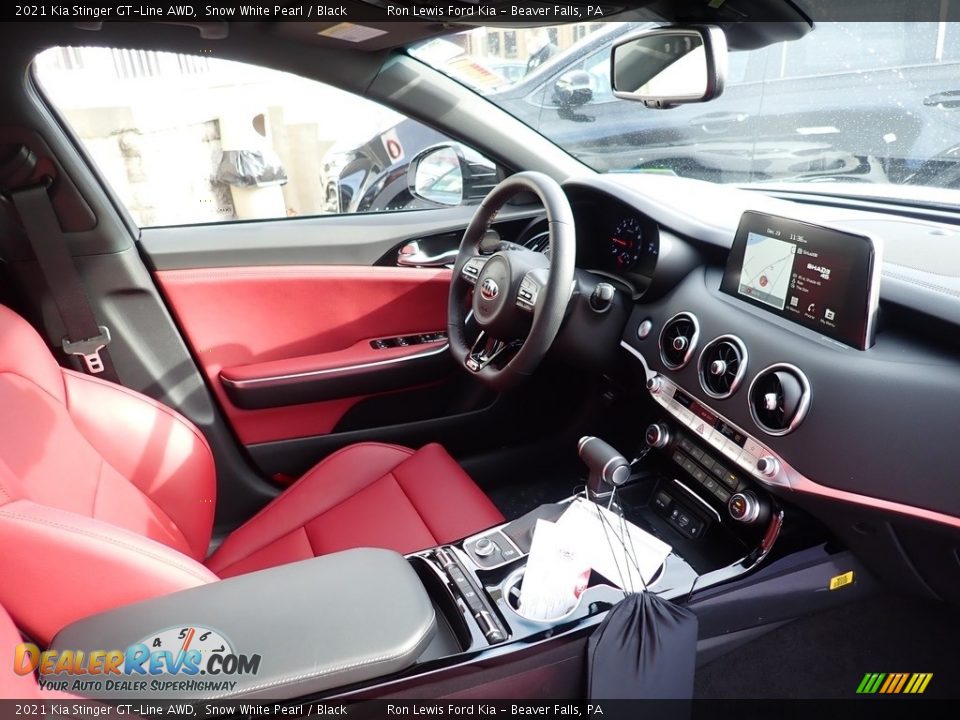 2021 Kia Stinger GT-Line AWD Snow White Pearl / Black Photo #9