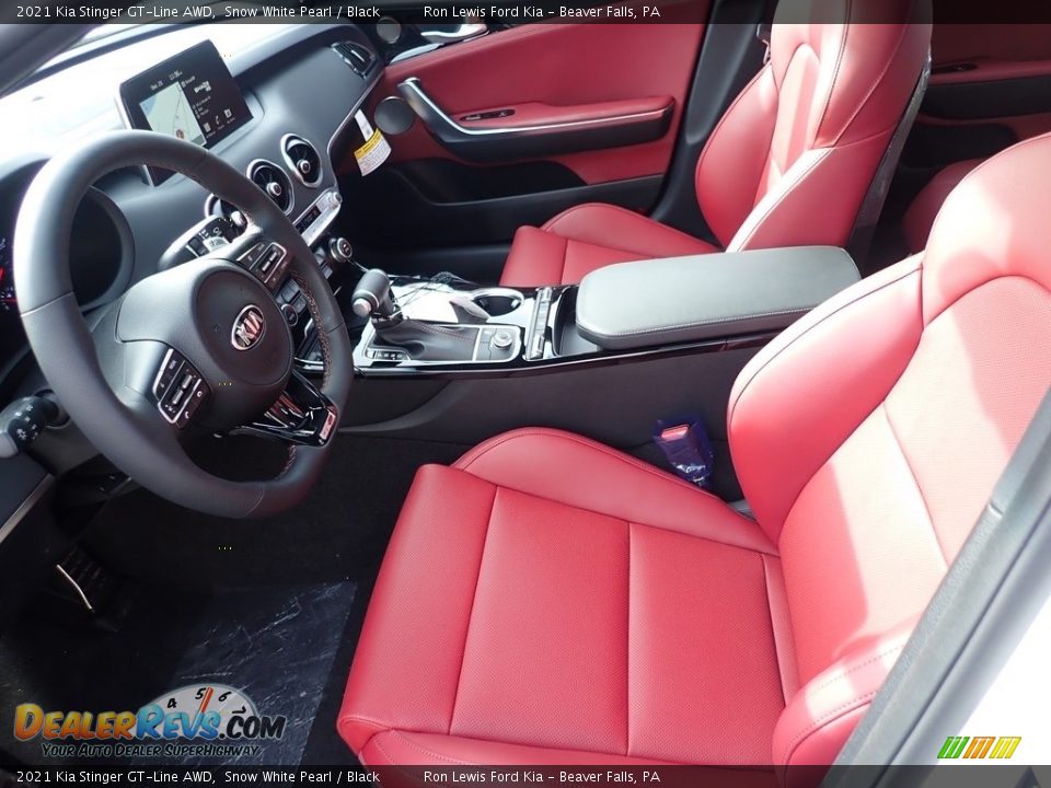 2021 Kia Stinger GT-Line AWD Snow White Pearl / Black Photo #10