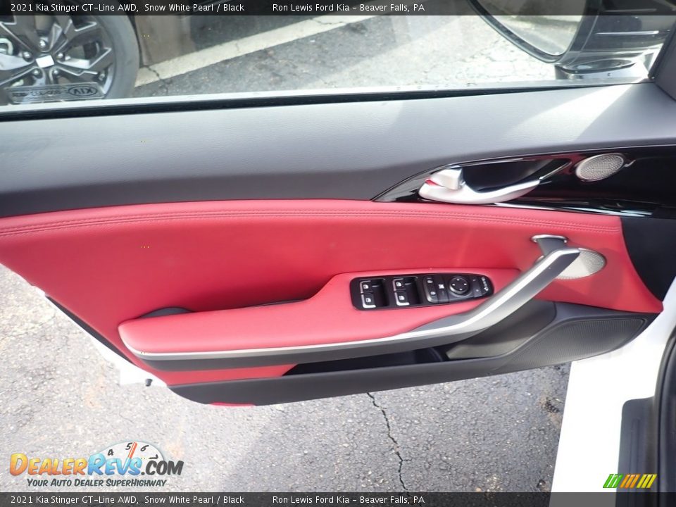 2021 Kia Stinger GT-Line AWD Snow White Pearl / Black Photo #11