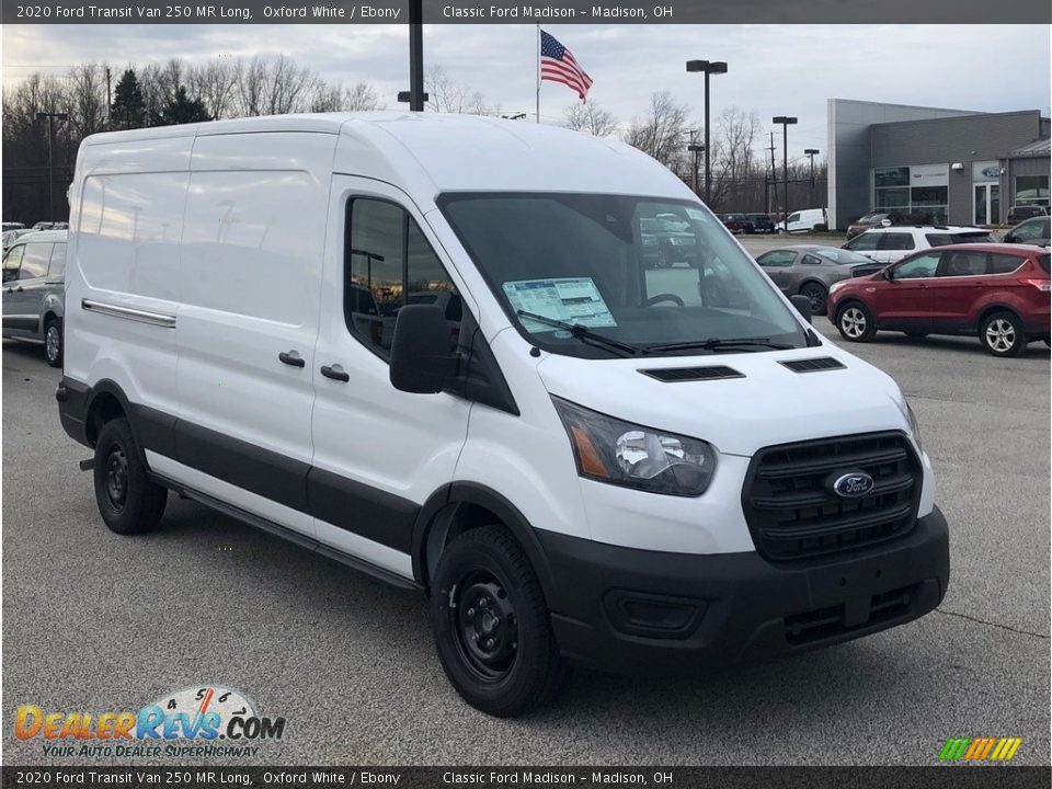 2020 Ford Transit Van 250 MR Long Oxford White / Ebony Photo #8