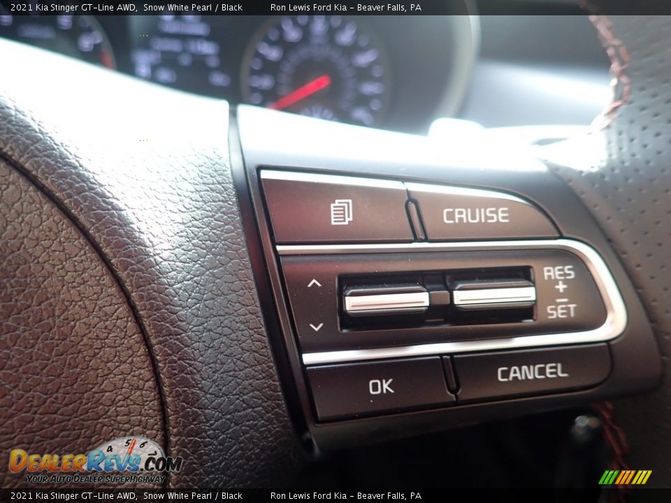 2021 Kia Stinger GT-Line AWD Snow White Pearl / Black Photo #17