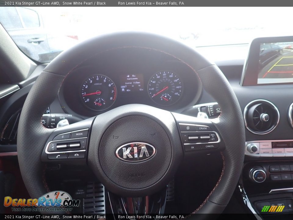 2021 Kia Stinger GT-Line AWD Snow White Pearl / Black Photo #19