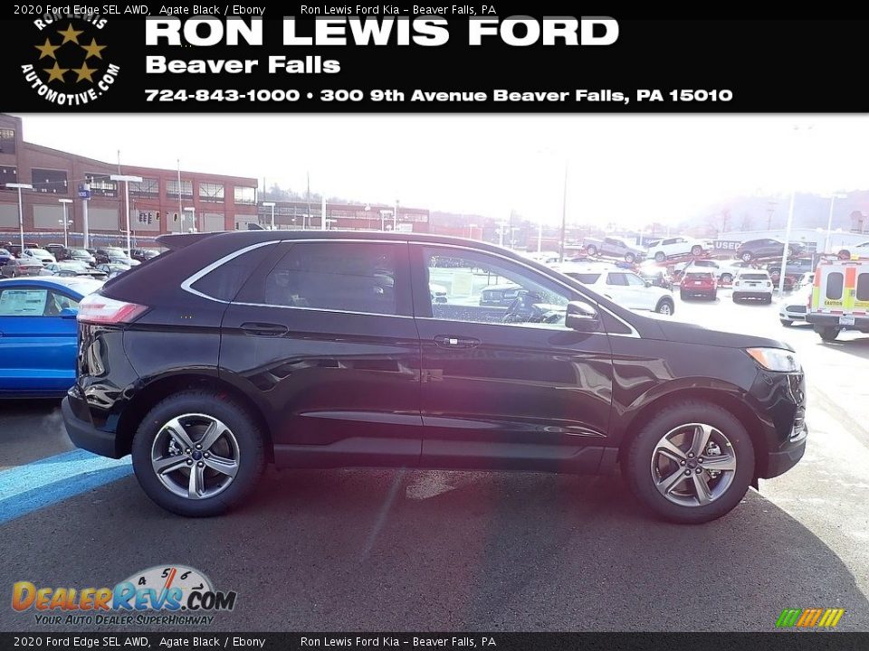2020 Ford Edge SEL AWD Agate Black / Ebony Photo #1