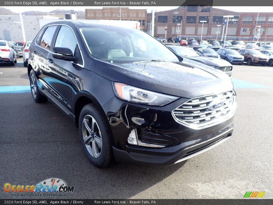 2020 Ford Edge SEL AWD Agate Black / Ebony Photo #3