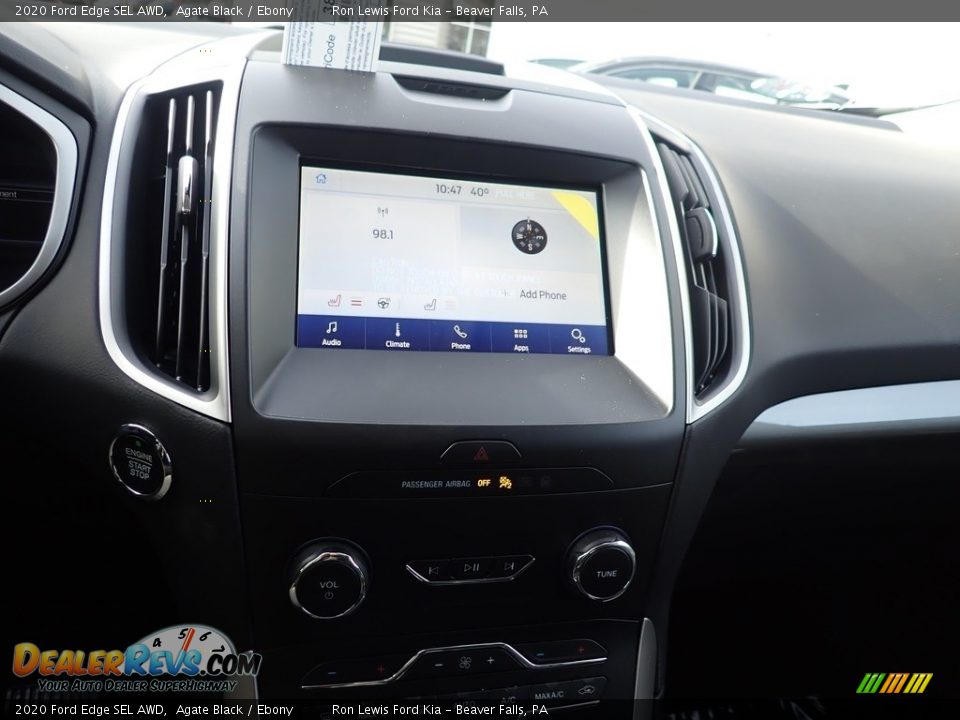 2020 Ford Edge SEL AWD Agate Black / Ebony Photo #15