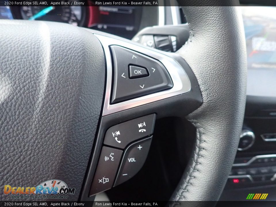 2020 Ford Edge SEL AWD Agate Black / Ebony Photo #17