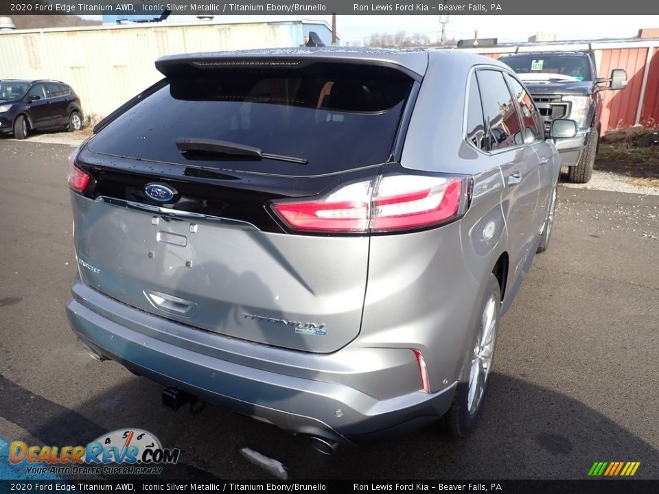 2020 Ford Edge Titanium AWD Iconic Silver Metallic / Titanium Ebony/Brunello Photo #2