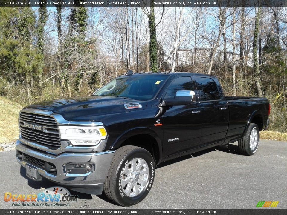 2019 Ram 3500 Laramie Crew Cab 4x4 Diamond Black Crystal Pearl / Black Photo #2