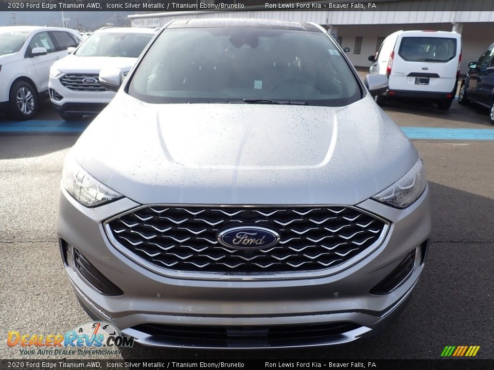 2020 Ford Edge Titanium AWD Iconic Silver Metallic / Titanium Ebony/Brunello Photo #4