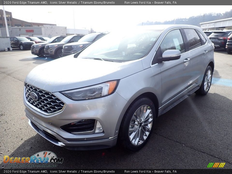 2020 Ford Edge Titanium AWD Iconic Silver Metallic / Titanium Ebony/Brunello Photo #5