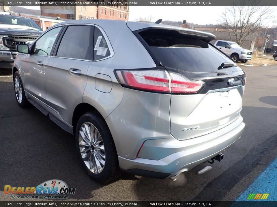 2020 Ford Edge Titanium AWD Iconic Silver Metallic / Titanium Ebony/Brunello Photo #7