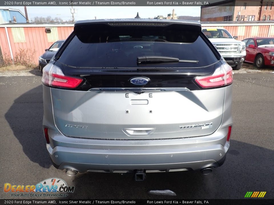 2020 Ford Edge Titanium AWD Iconic Silver Metallic / Titanium Ebony/Brunello Photo #8