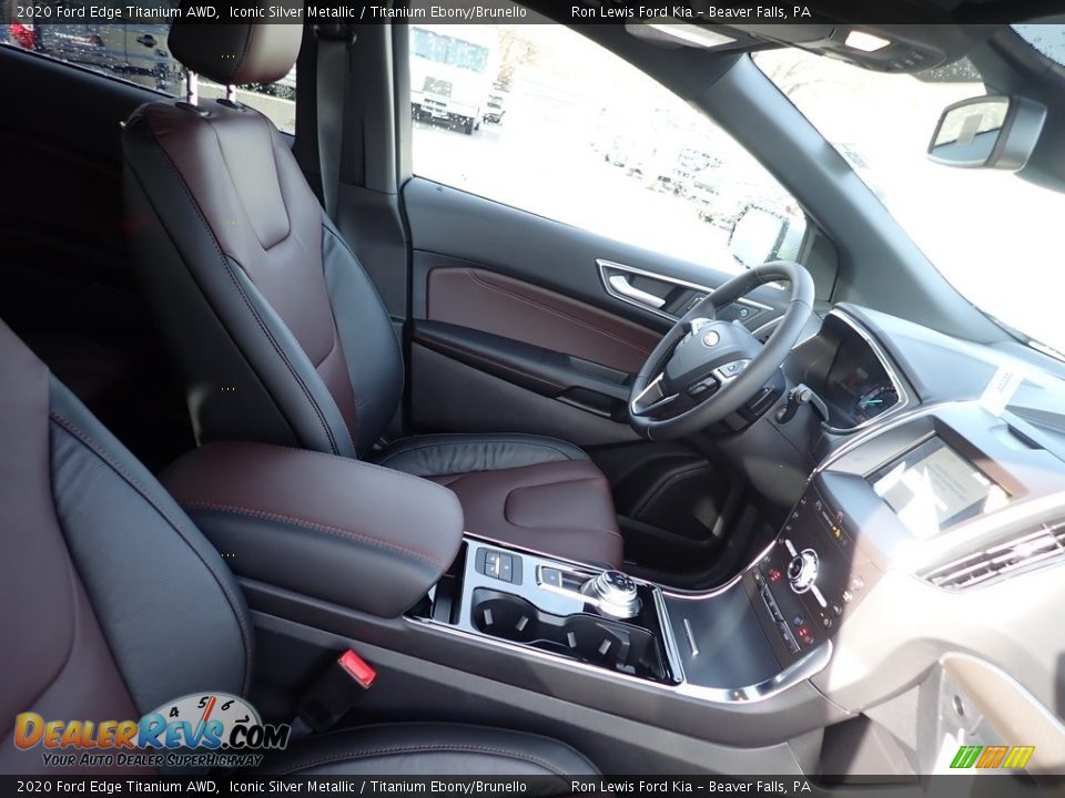2020 Ford Edge Titanium AWD Iconic Silver Metallic / Titanium Ebony/Brunello Photo #10