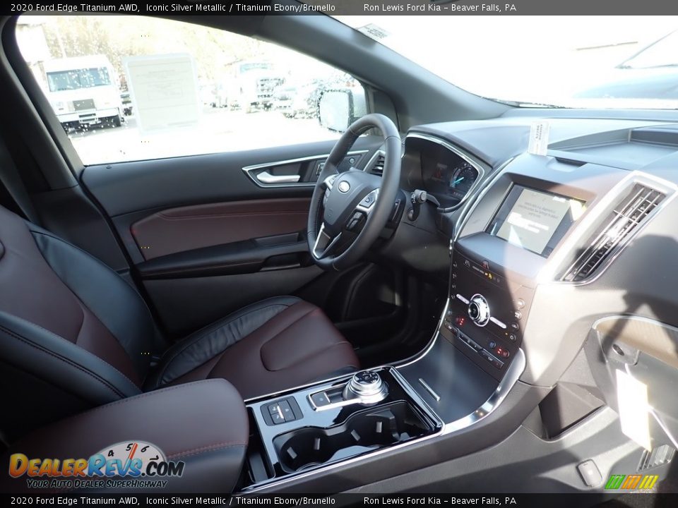 2020 Ford Edge Titanium AWD Iconic Silver Metallic / Titanium Ebony/Brunello Photo #11