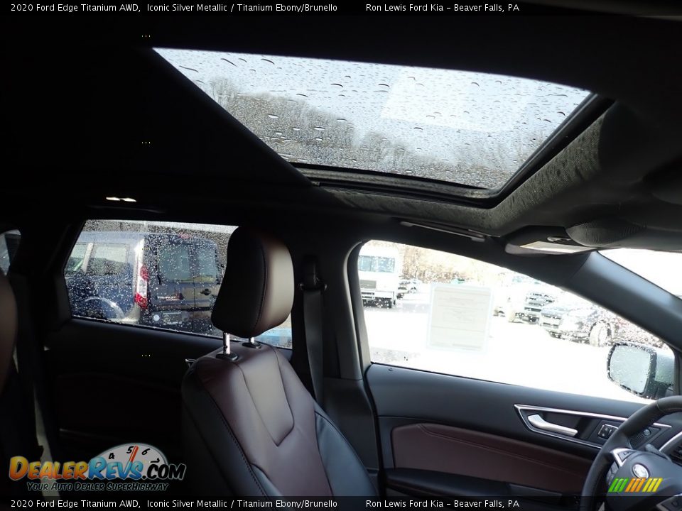 2020 Ford Edge Titanium AWD Iconic Silver Metallic / Titanium Ebony/Brunello Photo #12
