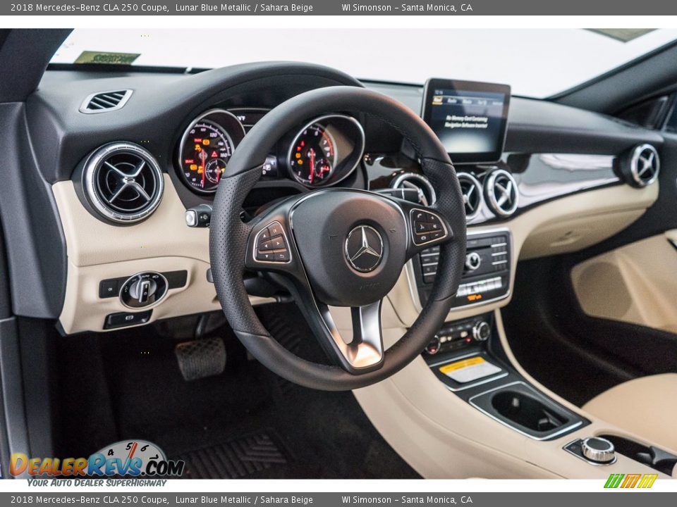 2018 Mercedes-Benz CLA 250 Coupe Lunar Blue Metallic / Sahara Beige Photo #6